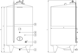 Gr Inox | Δεξαμενές Αποθήκευσης - Model T